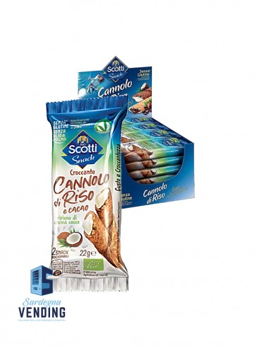 CANNOLO DI RISO CACAO E COCCO V g 22x30 pz SENZA GLUTINE